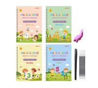 Pratique d'écriture pour âgés de 3 à 5 ans Livre de copie manuscrite, guide des numéros | Livre de travail pour les apprenants pré-K, activités de contrôle des crayons pour filles et