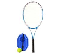 Pratique d'entraînement portative de boule de tennis simple d'entraîneur de tennis pour débutants avec ensemble de raquette de tennis de base réglable matériel durable (Adulte)