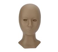 Pratique d'extension de Luc Lash Mannequin Head Makeup Makeup Training Head - Rose avec 4 Paires Eyes Remplaçables pour l'entraînement et l'application des Cils (Paupières simples)