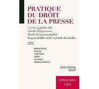 Pratique du droit de la presse 2023/2024 4ed