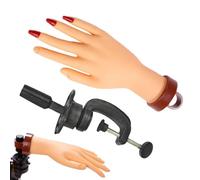 Pratique En Acrylique - Main D'entraînement Flexible Pour Faux, Hand Pour Les Débutants De Manucure | Outils À Main D'art Nail Professionnel, Fournitures D'ongles, Fausses Mains De Mannequin