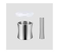 Pratique Ensemble de mortier et pilon en acier inoxydable 304 Home Kitchen Ail & Spice Mash Jar Broyeur d'ail bol purée avec couvercle