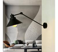 Pratique Lampe Murale SIMONA Noire Métal Moderne Salon Lit Canapé