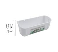 Pratique pour la mangeoire à volaille avec une grande capacité et un design pratique à suspendre pour une alimentation propre (blanc)