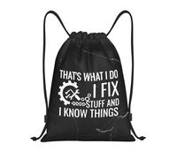 Pratique Sac à Dos à Cordon Je répare des Trucs et Je Sais des Choses Sac Multifonctionnel Sac de Plage 36x42cm pour randonnée,Plage,Utilisation en garderie
