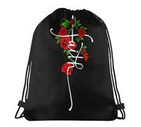 Pratique Sac A Dos Cordon Foi Jésus Christianisme Croix Verticale Religieux Sacs De Sport À Cordon Premium Sac De Sports pour Yoga Femme Gym 36X42Cm