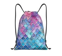 Pratique Sac a Dos Cordon Imprimé écailles de sirène Rainbow Sacs à Cordon Sport Premium Sac de Sports pour Fitness Natation École 36X42cm