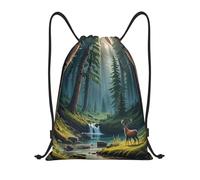 Pratique Sac de Cordon Murmures de la Nature imprimée Pochette à Cordon Unisexe Gym Bag pour Gym Swimming Homme 36X42cm