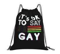 Pratique Sac de Sport C'est OK de dire Gay Sac de Plage Sac à Dos léger 36x42cm pour Natation,Utilisation en garderie,Voyages légers