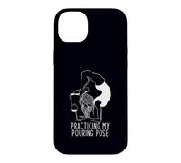 Pratiquer ma Pose de versement drôle Yoga vin Humour Coque pour iPhone 14 Plus