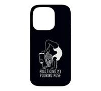 Pratiquer ma Pose de versement drôle Yoga vin Humour Coque pour iPhone 14 Pro