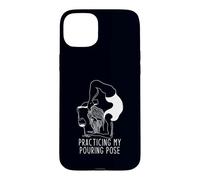Pratiquer ma Pose de versement drôle Yoga vin Humour Coque pour iPhone 15 Plus