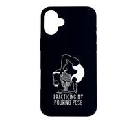 Pratiquer ma Pose de versement drôle Yoga vin Humour Coque pour iPhone 16 Plus