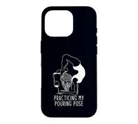 Pratiquer ma Pose de versement drôle Yoga vin Humour Coque pour iPhone 16 Pro