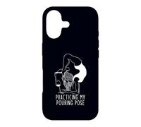 Pratiquer ma Pose de versement drôle Yoga vin Humour Coque pour iPhone 17