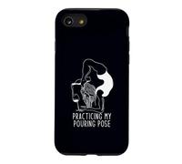 Pratiquer ma Pose de versement drôle Yoga vin Humour Coque pour iPhone SE (2020) / 7/8