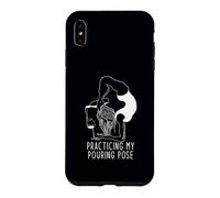 Pratiquer ma Pose de versement drôle Yoga vin Humour Coque pour iPhone XS Max