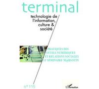 Pratiques des outils numériques et relations sociales — Terminal 115 — 11e séminaire M@Rsouin