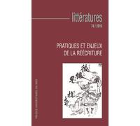 Pratiques et enjeux de la reécriture en littérature - Sylvie Vignes - Presses Universitaires Du Midi - broché - Revue