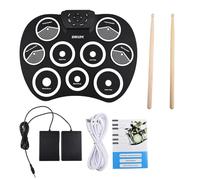 Pratiquez la tambour à main le rouleau à main les tambours électriques Set Instruments de musique pour enfants 9 PADS MIDI Interface pour les jeux de support sans conférencier