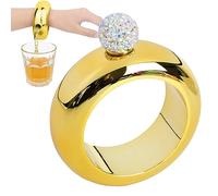 Pratvider Bracelet Hip Flacon - Bracelet Jonc Poignet Hanche Flasque 3,5 Oz - Bracelet Flacon pour Danse, Whisky, Festivals Musique