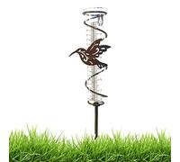 Pratvider Pluviomètre extérieur 7 po - Pluviomètres en Verre avec Piquet à Cadre métallique en | jauge Pluie détachable pour clôture Jardin, terrasse, pelouse