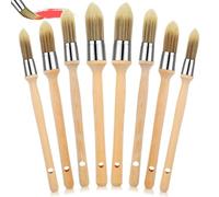PRATYAHARA 8 Pièces Pinceau de Garniture avec Manche en Bois Outil de Peinture à Bord Rond Pinceaux pour Coins de Murs de Maison Art