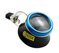 PRATYAHARA Loupe à lunettes 10 fois, loupe à œil clipsable, oculaire portable, artisan, horloger, outil de réparation, durable, installation facile, facile à utiliser