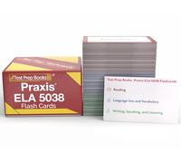 Praxis English Language Arts 5038 Content Knowledge Study Cards: Praxis ELA 5038 Review and Practice Test Questions [Full Color Cards]