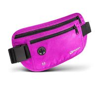 praxxim Sac banane de voyage - Anti-vol avec protection RFID - Sac banane extra plat portable sous les vêtements - Sac banane - Sac banane - Sac banane - Sac banane - Ceinture d'argent pour homme et