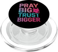 Pray Big Trust Bigger Funny Dog Christian Faith PopSockets PopGrip pour MagSafe