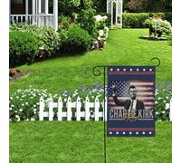 Pray For Charlie Garden Flag Rest In Peace Charlie Kirk Tribute Drapeaux décoratifs pour extérieur patio pelouse 30,5 x 45,7 cm