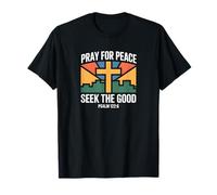 Pray for Peace Psaume 122:6 Écriture Foi T-Shirt
