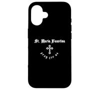 Pray for Us Sainte Maria Faustine Patron Saint Coque pour iPhone 16