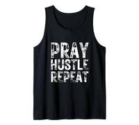 Pray Hustle Repeat Inspire Hustler Christian Débardeur