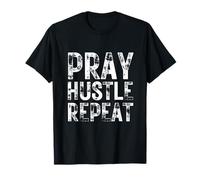 Pray Hustle Repeat Inspire Hustler Christian T-Shirt