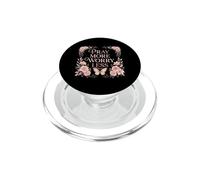 Pray More Worry Less Butterfly Floral Christian Faith PopSockets PopGrip pour MagSafe