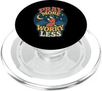 Pray More Worry Less Philippians 4:6 Verse biblique chrétienne PopSockets PopGrip pour MagSafe