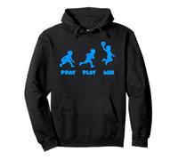 Pray Play Win Basketball Player Kid Christianisme Faith Sweat à Capuche