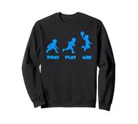 Pray Play Win Basketball Player Kid Christianisme Faith Sweatshirt