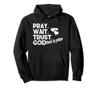 Pray Wait Trust God Has A Plan Tie Dye Faith Religious Sweat à Capuche