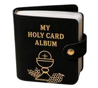 Prayer Card Holder - Faux Leather Holy Cards Booklet, Portable Case Sleeves Protector, Catholic Organizer Wallet Book | Elegant Spiritual Album, Men Women Personal Prayer Travel Home Retreat Holiday G