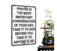 Prayer Decor Metal Poster | Inspirational Wall Art | Home Decoration