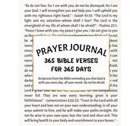 Prayer Journal: 365 Bible Verses for 365 Days: Scriptures from the Bible reminding you that God is with you every day, all year round-do not be afraid.