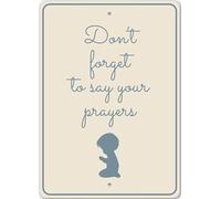 Prayer Reminder Sign Inspirational Faith Wall Decor Metal
