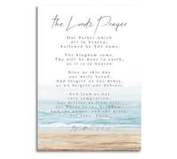 Prayer Room Poster Worship Verse Canvas Print Library Wall Art | Thy kingdom come thy will done connects believer divine purpose path(Magnetic,08x12inch(20x30cm))