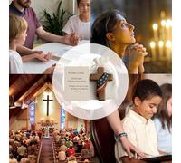 Prayer Table Decorations - Pocket Sized Inspirational Crafts, with Flags Design Wooden Handheld Christian Decor for Home,for Faith Encouragement Men Women Christian Grandparents Church Funeral Travel