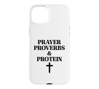 Prayer Warrior Proverbs & Protein Shakes Jesus Weights Faith Coque pour iPhone 15 Plus