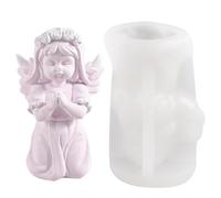 Praying Angel Mold - 3D Silicone Resin Casting Template, Aesthetic Candle Soap Craft Accessories, Handmade Plaster Ice Cube Form, Durable Decorative Sculpture Tool | For DIY Decoration Artistic