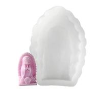 Praying Candle Mold, Angel Figurine Silicone Mold, Detailed Craft Casting Tool, Sturdy Diy Resin Form, for Wax Melt Plaster Fondant Clay Chocolate Candy Baking Decoration Handmade Art Diy 5.1x8x3.1cm